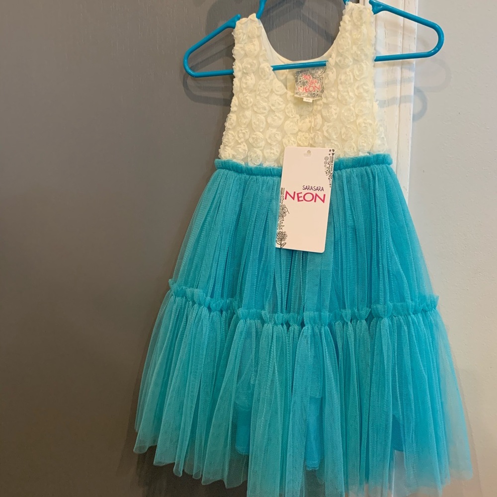 Girls 2t teal formal dress from Sara Sara NWT